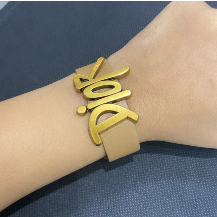 Dio leather monogram bracelet