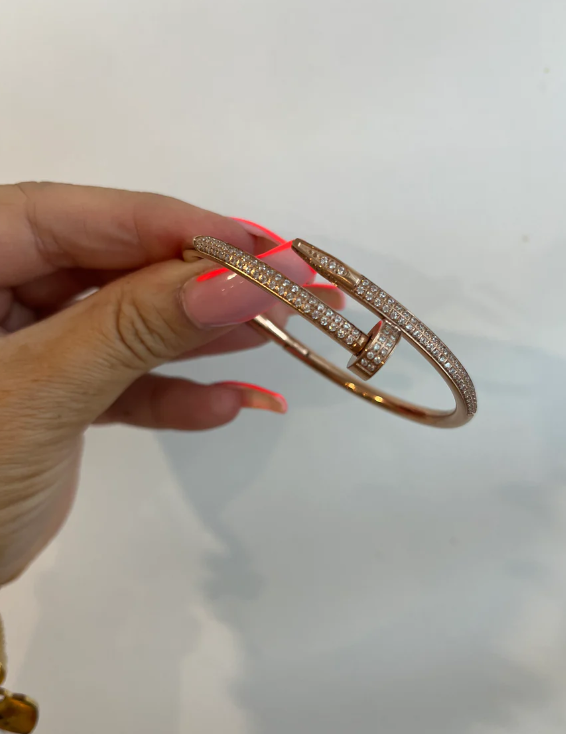 Rose Gold bling nail bracelet