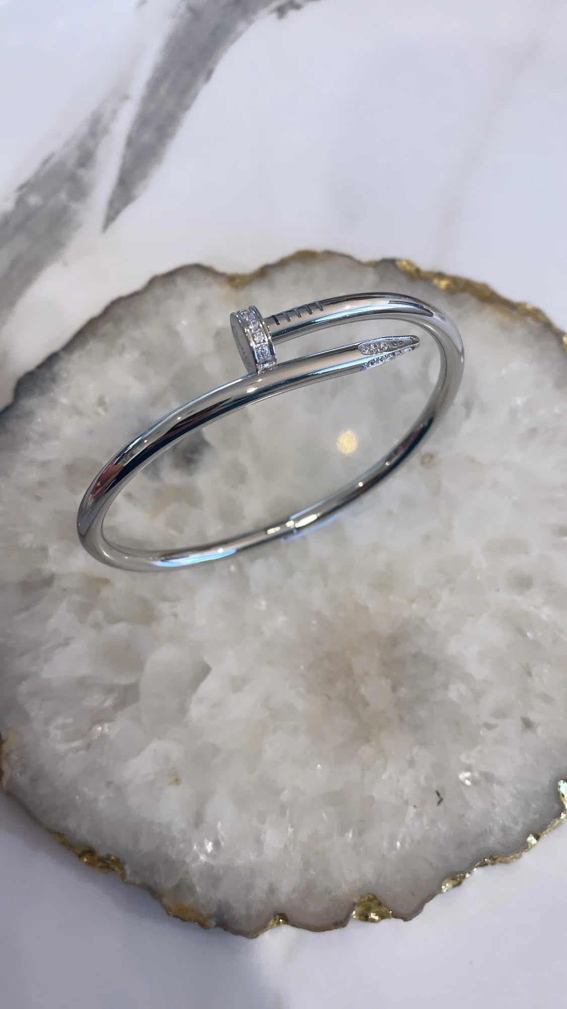 The diamond nail bracelet