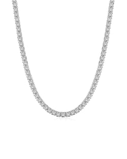 Collier Tennis Tiffany en argent 3 mm avec cristaux de zircone