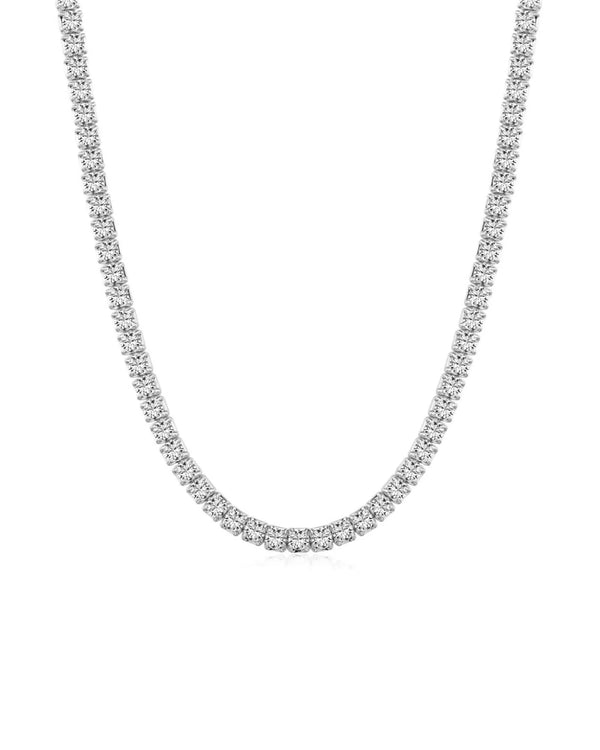 Collier Tennis Tiffany en argent 3 mm avec cristaux de zircone