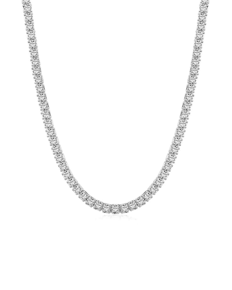 Collier Tennis Tiffany en argent 3 mm avec cristaux de zircone