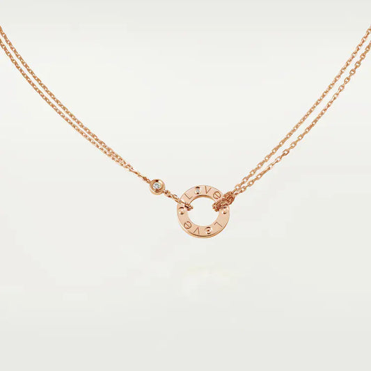 LOVE NECKLACE, 2 DIAMONDS