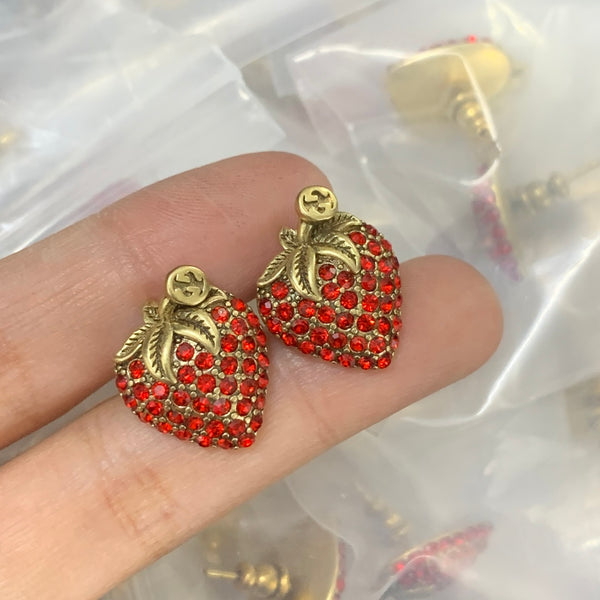 Boucles d'oreilles élégantes avec lettre GG – Plaqué or minimaliste Luxe Code 1325