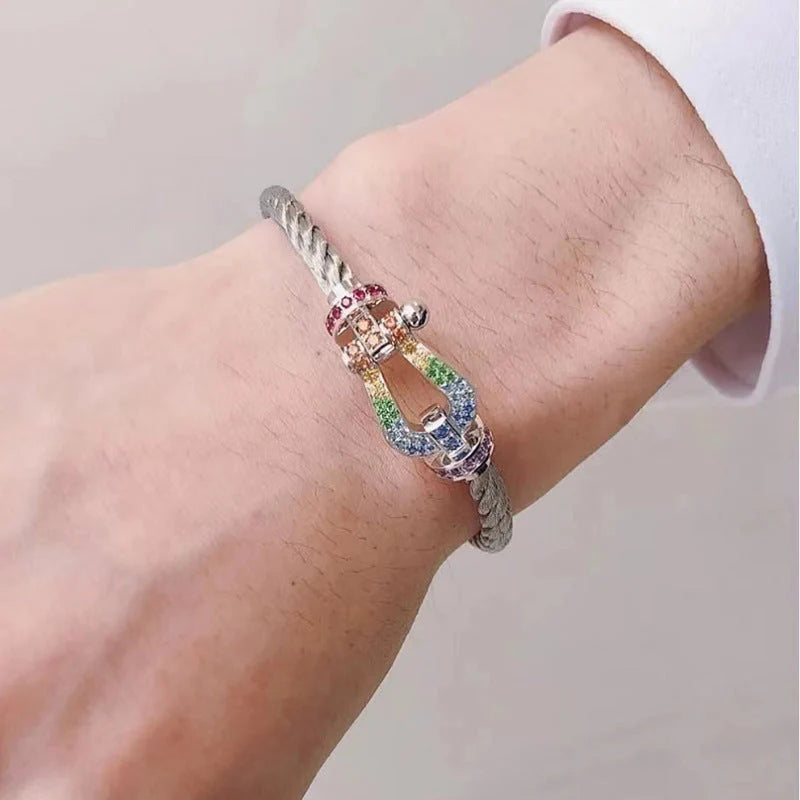 BRACELETS EN DIAMANTS COLORÉS 