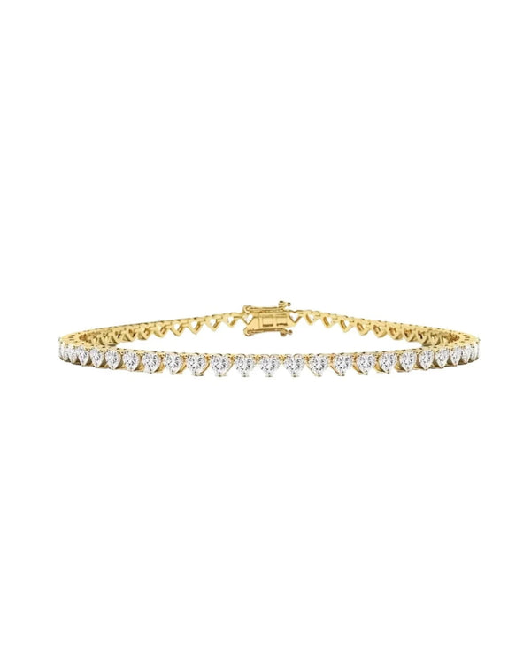 Bracelet Tyla en or avec cristaux de zircone 5A, longueur 18 cm