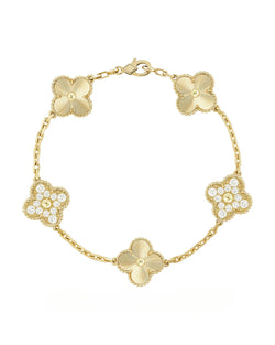 Bracelet élégant en cristal Capri plaqué or 18 carats