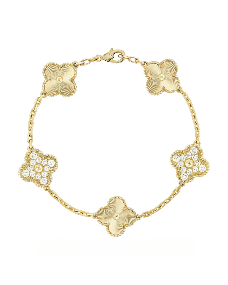 Bracelet élégant en cristal Capri plaqué or 18 carats