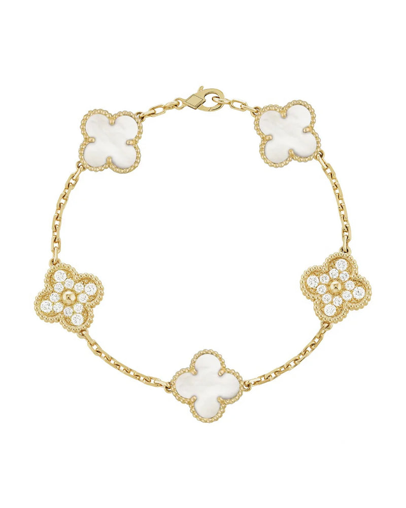 Bracelet élégant en cristal Capri plaqué or 18 carats