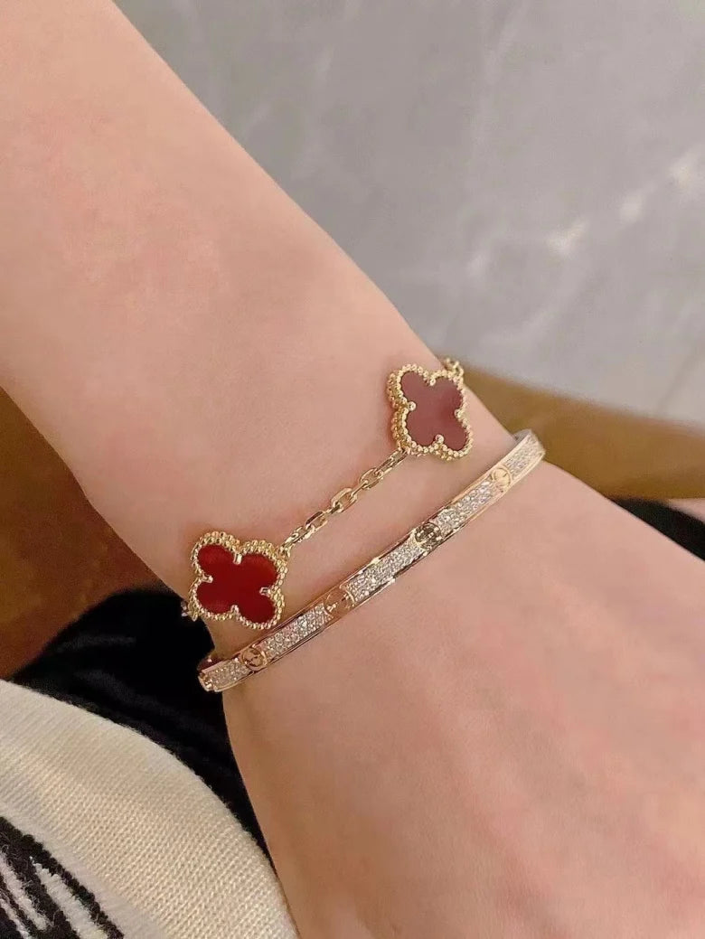 LOVE DIAMOND GOLD AND ROSE GOLD BRACELET