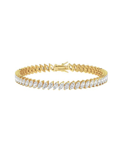 Bracelet Estelle en or avec cristaux de zircone 5A