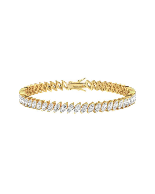 Bracelet Estelle en or avec cristaux de zircone 5A