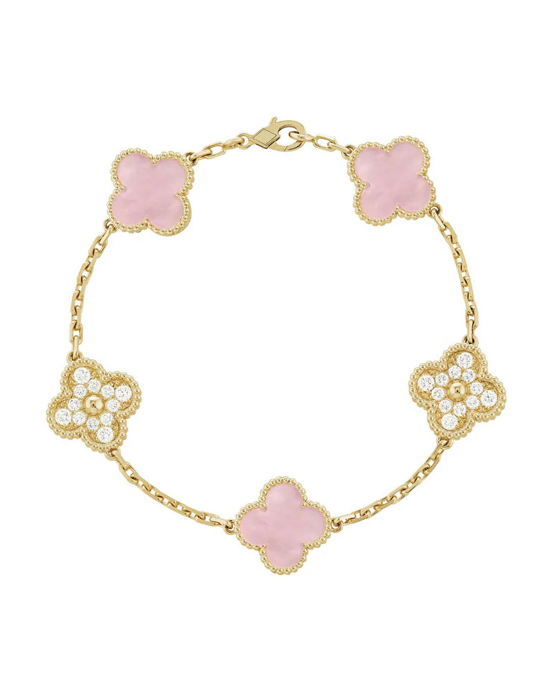Bracelet élégant en cristal Capri plaqué or 18 carats