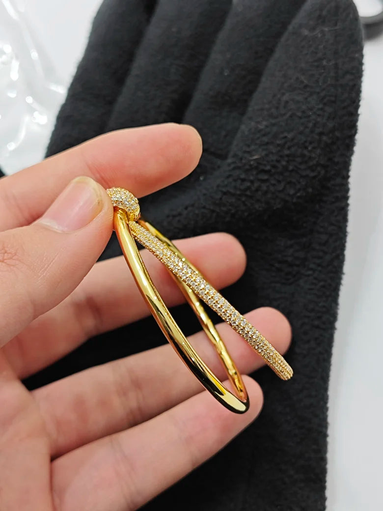 Bracelet Nœud Or et Or Rose avec Diamants