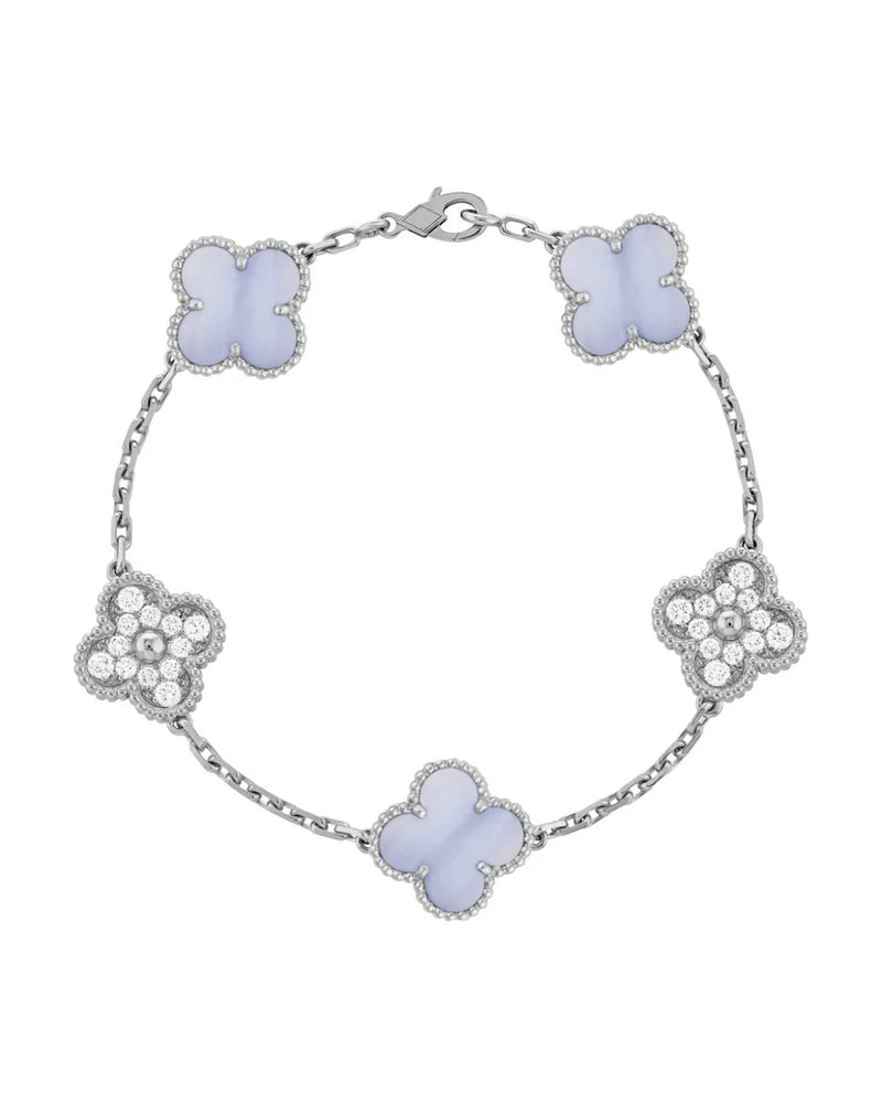Bracelet élégant en cristal Capri plaqué or 18 carats