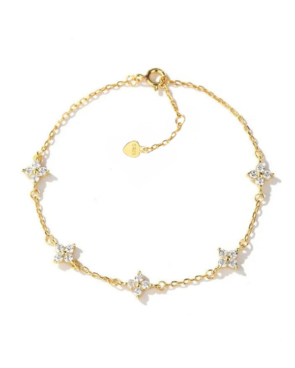 Bracelet Kali en or plaqué 18 carats et cristaux de zircone