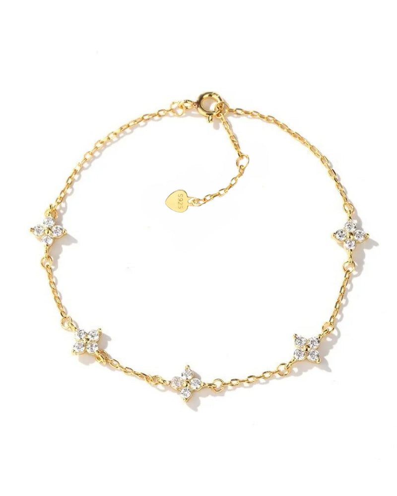 Bracelet Kali en or plaqué 18 carats et cristaux de zircone