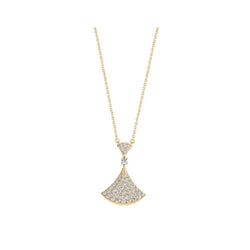 Collier Radiance – Diamants entièrement sertis sur argent plaqué or 14 carats