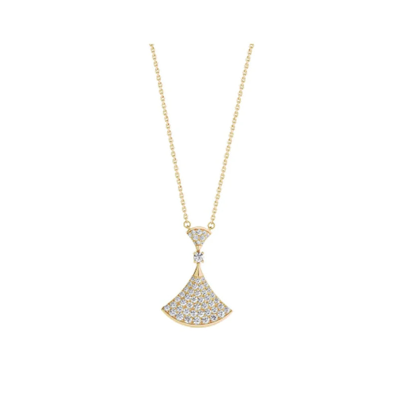 Collier Radiance – Diamants entièrement sertis sur argent plaqué or 14 carats