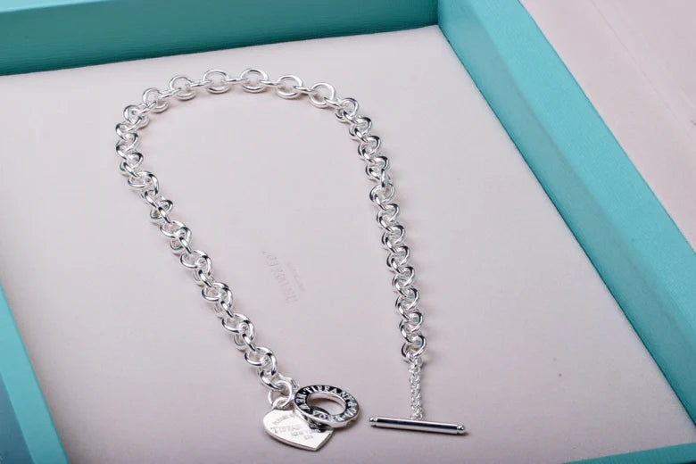 Heart Tag Toggle Necklace