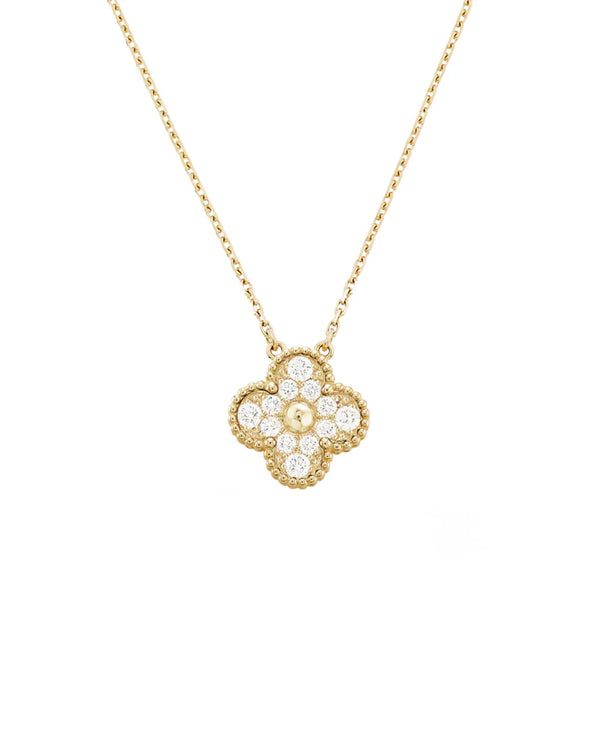 Collier élégant en cristal Capri plaqué or 18 carats