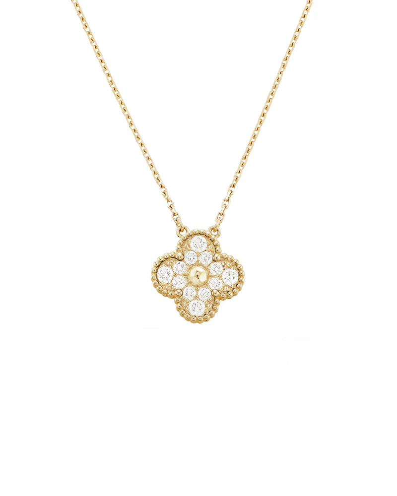 Collier élégant en cristal Capri plaqué or 18 carats