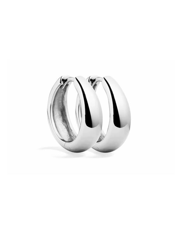 Boucles d'oreilles créoles Tarsha en argent plaqué rhodium