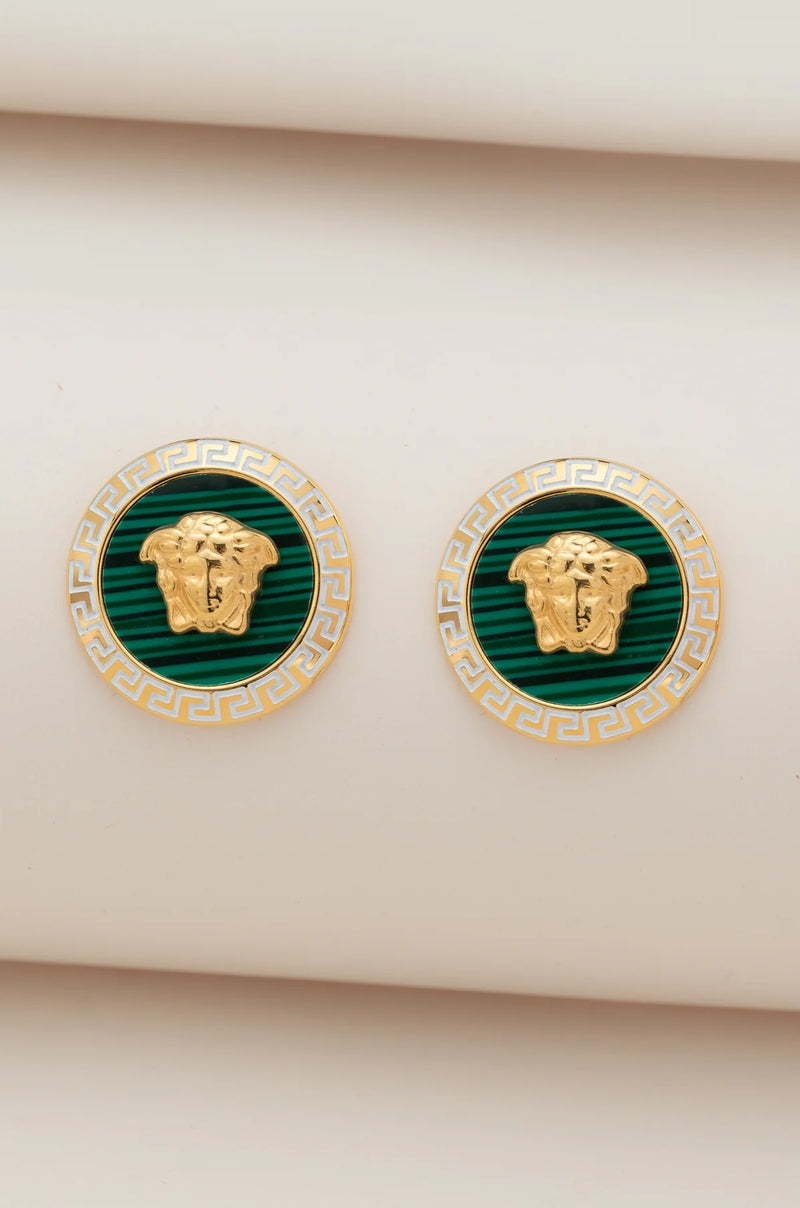 Clous d'oreilles Medusa verts