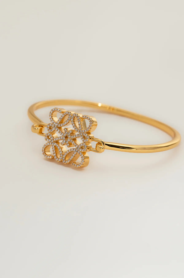 Bracelet à paillettes dorées
