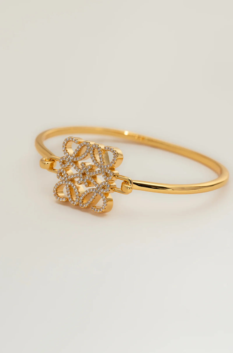 Bracelet à paillettes dorées