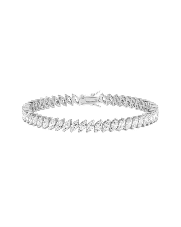 Bracelet Estelle en argent avec cristaux de zircone pour l'élégance