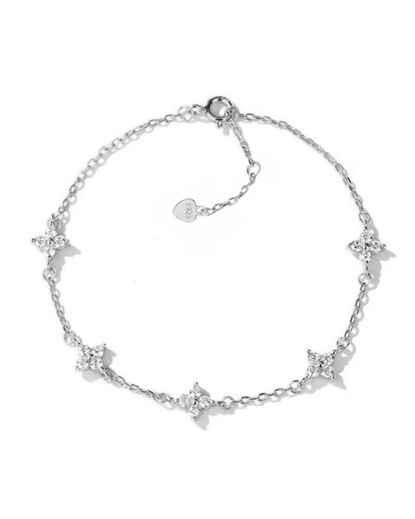Bracelet Kali en argent avec placage rhodium et zircone