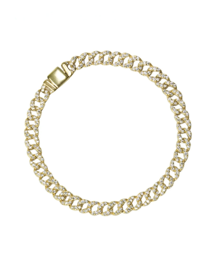 Bracelet Paris Link en or et argent plaqué or 18 carats