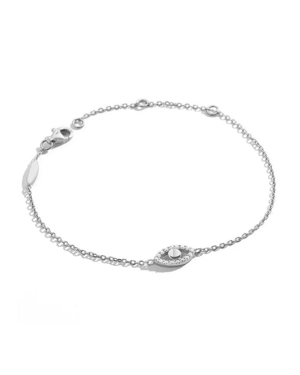 Bracelet Esmé en argent avec cristaux de zircone, longueur 16 cm
