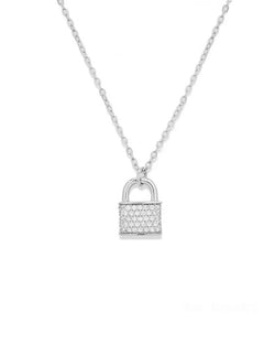 Collier Preya en argent avec cristaux de zircone, longueur 40 cm