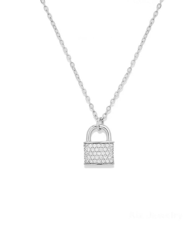 Collier Preya en argent avec cristaux de zircone, longueur 40 cm
