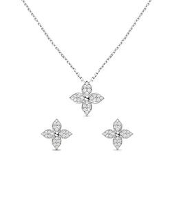 Ensemble de bijoux Lillie Set avec collier et boucles d'oreilles en argent