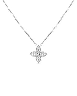 Collier Lillie en argent avec cristaux de zircone, longueur 41 cm
