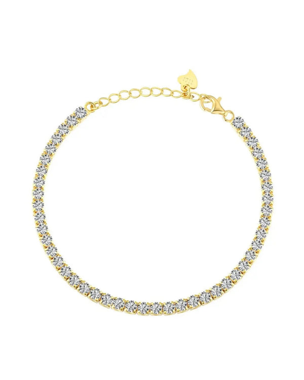 Bracelet Tennis Tiffany Or 3MM Design élégant Or 18 carats
