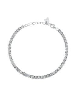 Bracelet Tennis Tiffany en argent 3 mm avec cristaux de zircone