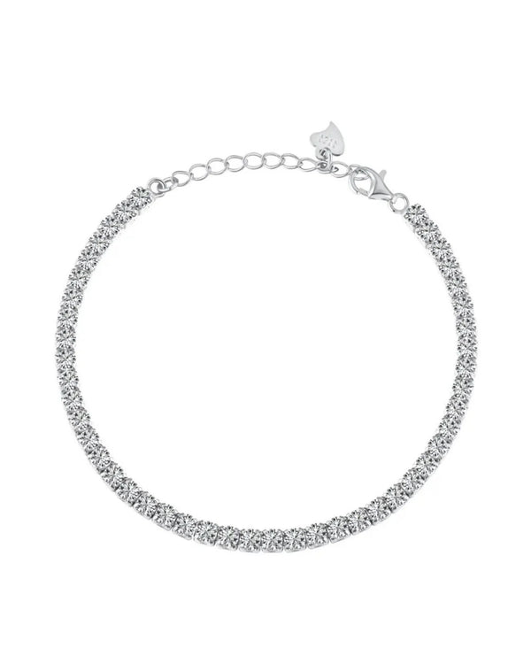 Bracelet Tennis Tiffany en argent 3 mm avec cristaux de zircone