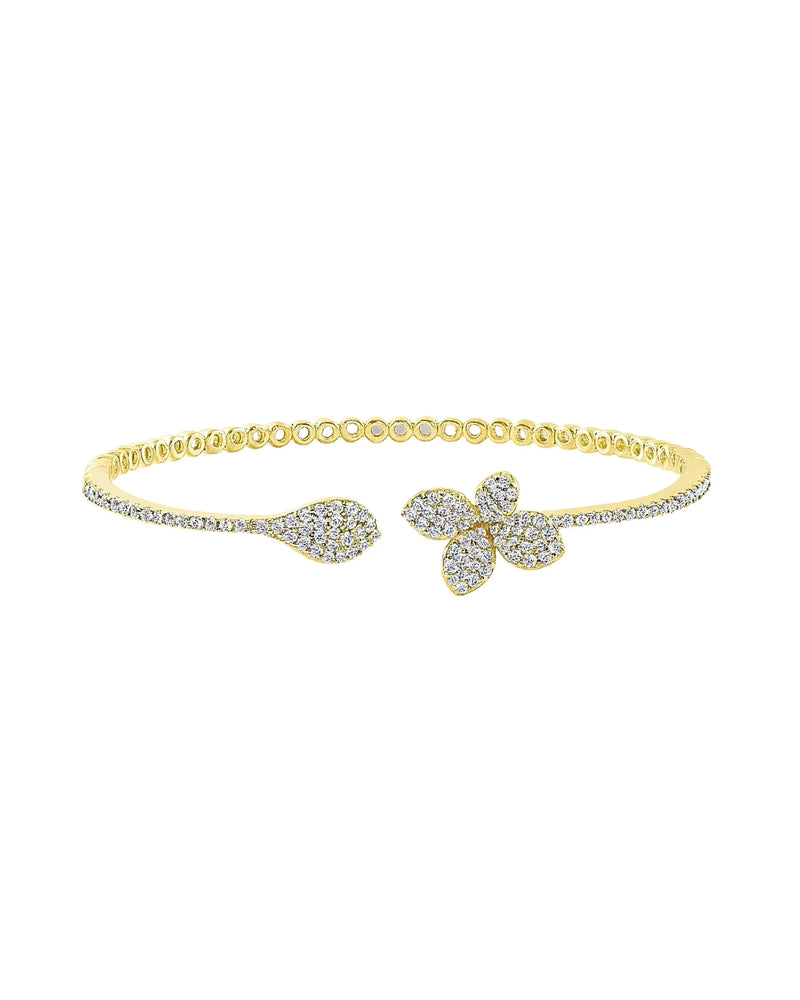 Bracelet Gia en or plaqué 18 carats et cristaux de zircone
