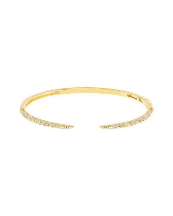 Manchette Pixie réglable en or avec cristaux de zircone