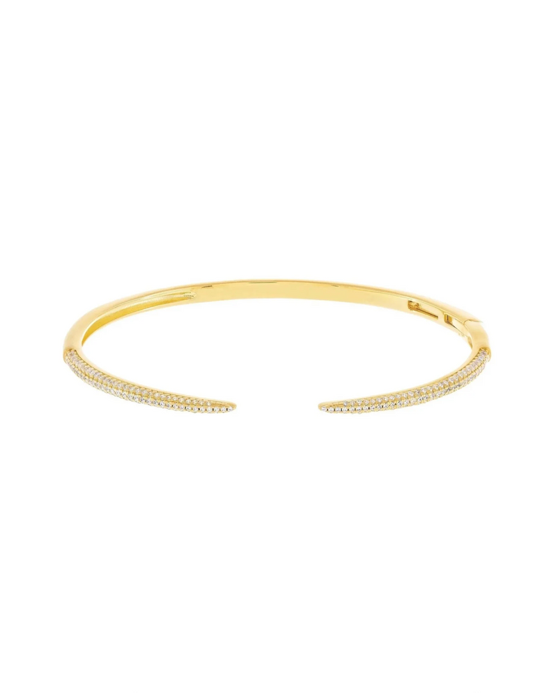 Adjustable Pixie Cuff Gold with Zirconia Crystals