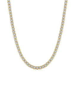 Collier Tennis Tiffany en or 3 mm avec cristaux de zircone