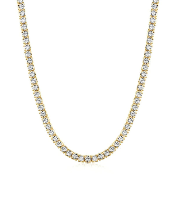 Collier Tennis Tiffany en or 3 mm avec cristaux de zircone