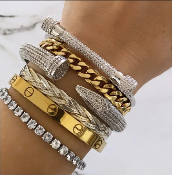 Large Nail Bracelet