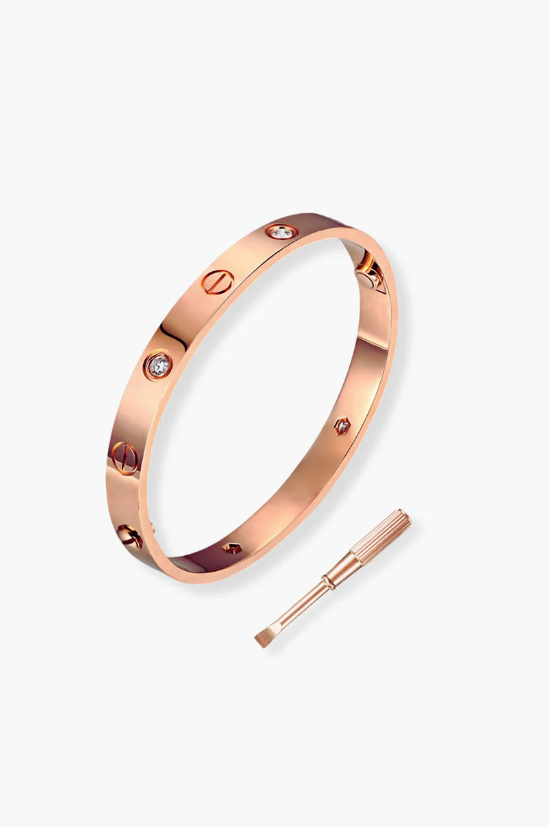 Bracelet clou de luxe Stack 2.0 en or rose
