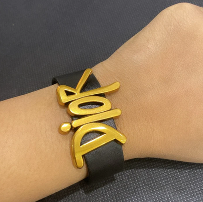 Dio leather monogram bracelet