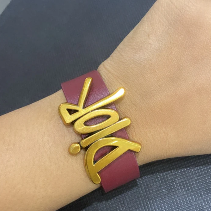 Dio leather monogram bracelet